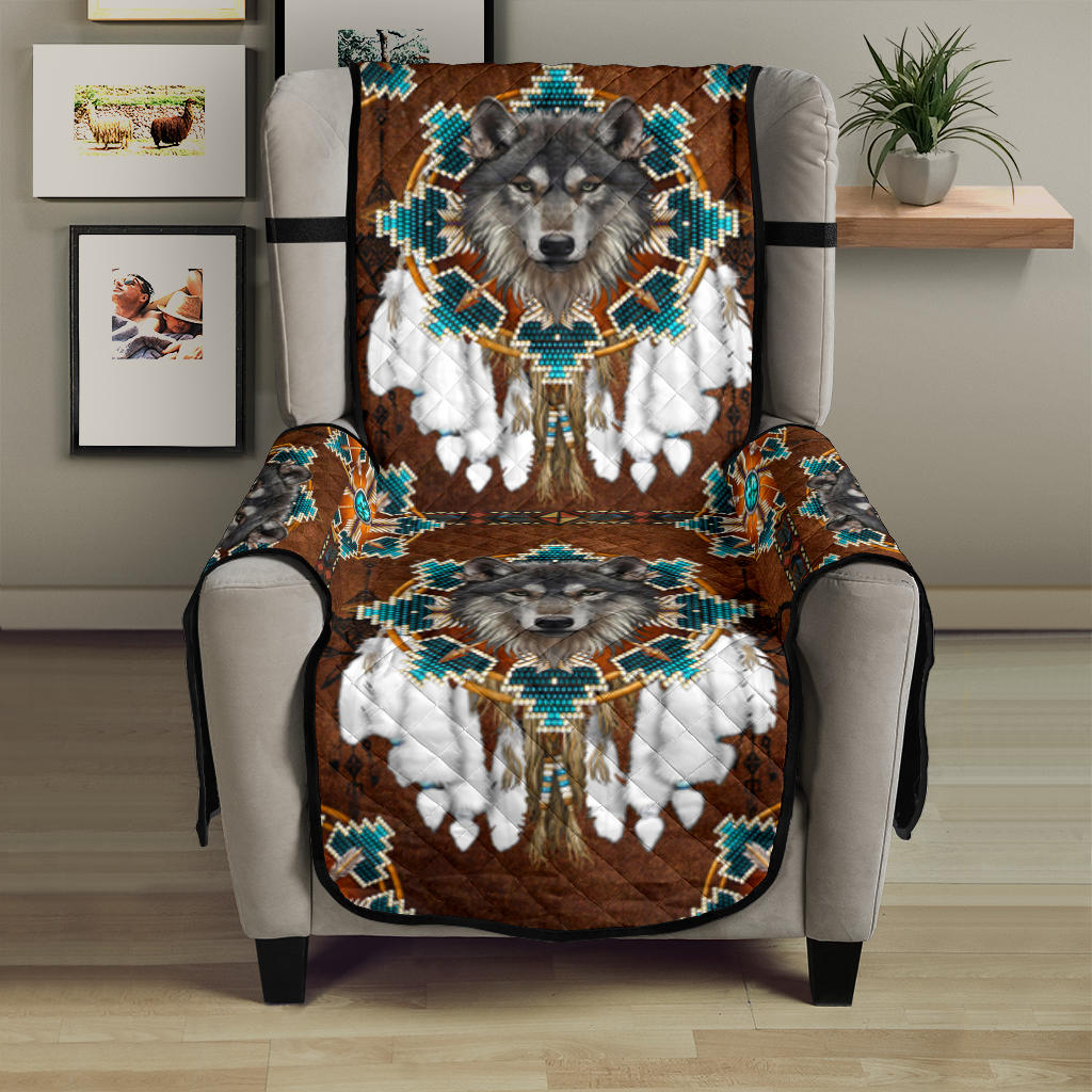 Native Chair Covers CSF-0059 Wolf Native American Native 23