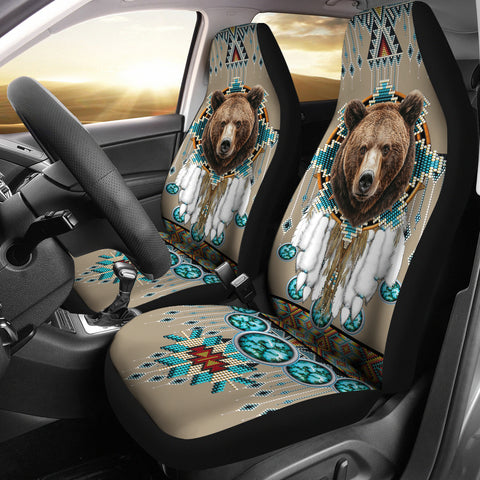 CSA-00226 Bear Pattern Native American Car Seat Cover