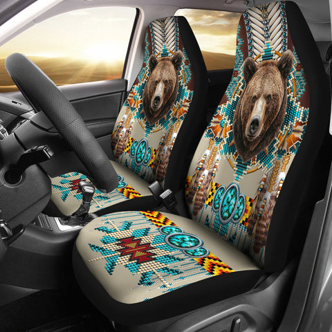 CSA-00224 Bear Pattern Native American Car Seat Cover