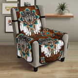 CSF-0059 Wolf  Native American Native 23" Chair Sofa Protector