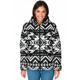 GB-NAT00441 Pattern Native Women's Padded Hooded Jacket