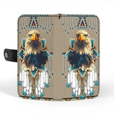 WPC0005 Eagle Tribe Design Native American Wallet Phone Case