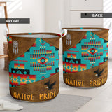 Powwow Storenat240618 m001 native pride eagle pattern laundry basket