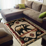 GB-NAT00900 Bear Native American Area Rug