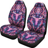 CSA-00245 Bison Skull Pattern Native American Car Seat Cover