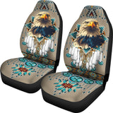 CSA-00227 Eagle Pattern Native American Car Seat Cover