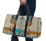 GB-NAT00069 Turquoise Blue Pattern Breastplate Travel Bag