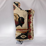 QLT-0015 Bison Pattern Native Hooded Blanket