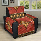 GB-NAT00331 Geometric Pattern Red 28" Recliner Sofa Protector