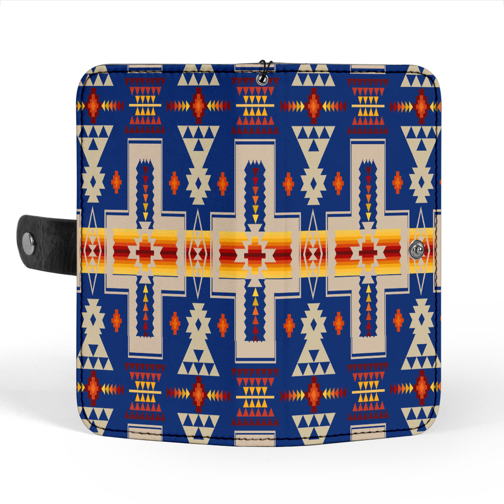 Powwow Storegb nat00062 04 navy tribe design native american wallet phone case new