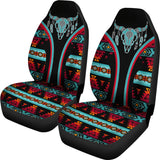 CSA-00215 Cow Skull Pattern Native American Car Seat Cover