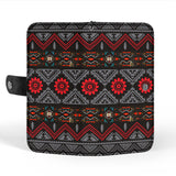 GB-HW0011306 Tribe Pattern Native Wallet Phone Case