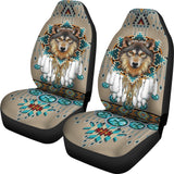 CSA-00228 Wolf Pattern Native American Car Seat Cover