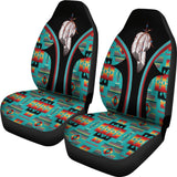 CSA-00220 Feather Pattern Native American Car Seat Cover