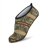 HWM0036 Tribe Design Native American Aqua Shoes