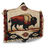 QLT-0015 Bison Pattern Native Hooded Blanket