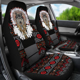 CSA-00231 Wolf Pattern Native American Car Seat Cover