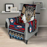 CSF-0063 Wolf Native American 23" Chair Sofa Protector