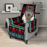 CSF-0074 Wolf Native American 23" Chair Sofa Protector