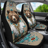 CSA-00226 Bear Pattern Native American Car Seat Cover