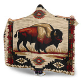 QLT-0015 Bison Pattern Native Hooded Blanket