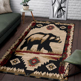 GB-NAT00900 Bear Native American Area Rug