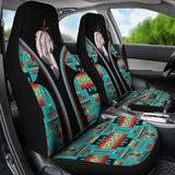 CSA-00220 Feather Pattern Native American Car Seat Cover