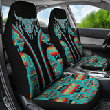 CSA-00218 Cow Skull Pattern Native American Car Seat Cover