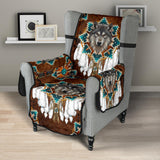 CSF-0059 Wolf  Native American Native 23" Chair Sofa Protector