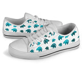 LTS0002-01 Bear Symbol Native American Low Top Canvas Shoe