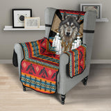 CSF-0064 Wolf Native American 23" Chair Sofa Protector