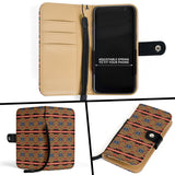 GB-HW00096 Pattern Brown Native Wallet Phone Case