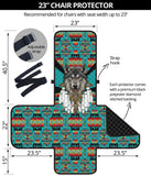 CSF-0075 Wolf Native American 23" Chair Sofa Protector