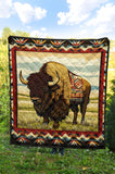 GB-NAT00901 Bison Pattern Native American Premium Quilt