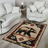 GB-NAT00900 Bear Native American Area Rug