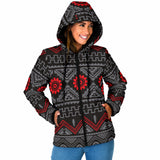 GB-NAT00595 Tribe Design Native Women's Padded Hooded Jacket