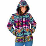 GB-NAT00071 Full Color Thunder Bird  Women's Padded Hooded Jacket