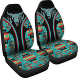 CSA-00218 Cow Skull Pattern Native American Car Seat Cover