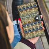 GB-NAT00750 Pattern Yellow Native American Wallet Phone Case