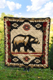 GB-NAT00900 Bear Pattern Native American Premium Quilt