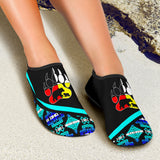 Powwow Storeaqs0031 tribe design native american aqua shoes