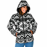 GB-NAT00441 Pattern Native Women's Padded Hooded Jacket