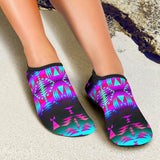 Powwow Storegb nat00655 tribe design native american aqua shoes