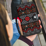 GB-HW0011306 Tribe Pattern Native Wallet Phone Case