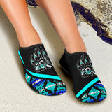 Powwow Storeaqs0030 tribe design native american aqua shoes