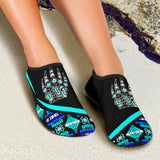 Powwow Storeaqs0032 tribe design native american aqua shoes