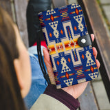 Powwow Storegb nat00062 04 navy tribe design native american wallet phone case new