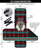 CSF-0074 Wolf Native American 23" Chair Sofa Protector