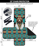 CSF-0074 Bear Native American 23" Chair Sofa Protector