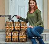 GB-NAT00062-10 Light Brown Tribe Travel Bag